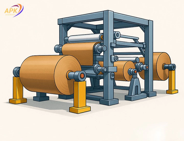Thiết bị máy xeo giấy lắp đặt tại nhà máy ở Bình Dương